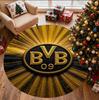 Borussia Dortmund Pattern Round Rug, Indoor/Outdoor Mat, for Picnic, Gameroom, Bedroom, Office, Living Room, Home Decor Carpet, Birthday Gift