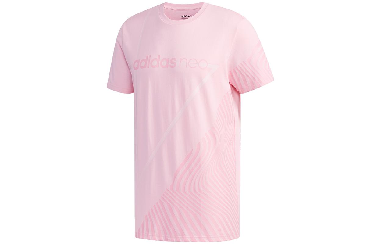 Adidas Neo T Shirts Men s Pink Crew Neck Moderate Straight Fit EI4486 L