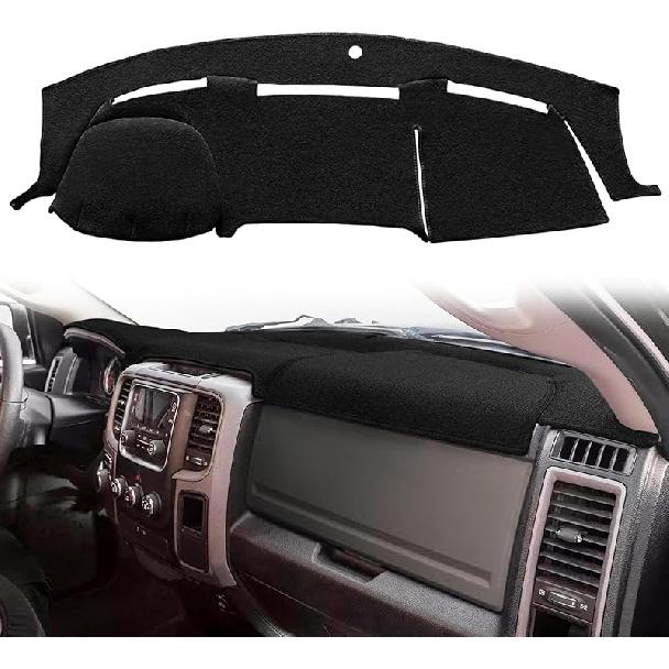 Yiz Dashboard Cover Dash Cover Mat Pad  Fit For Dodge Ram 1500 2500 3500 1998 1999 2000 2001 (98-01Black) Y21