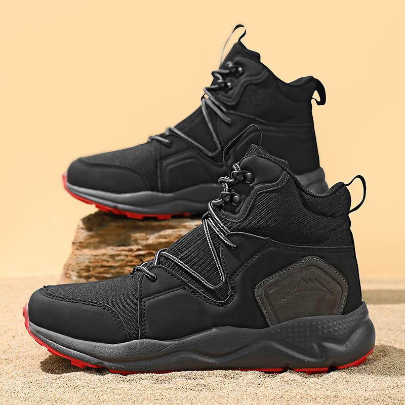 

Мужские высокие спортивные ботинки для улицы нескользящие и модные, а осенние короткие ботинки черного цвета в стиле кэжуал — это ковбойские ботинки. 39 чёрный