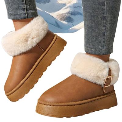 Fashion 2024 New Outdoor Soft Fluffy Women Boots Autumn Winter Warm Padded Non-slip Cotton Boots Casual Flat Platform Botas Shoes Mejur