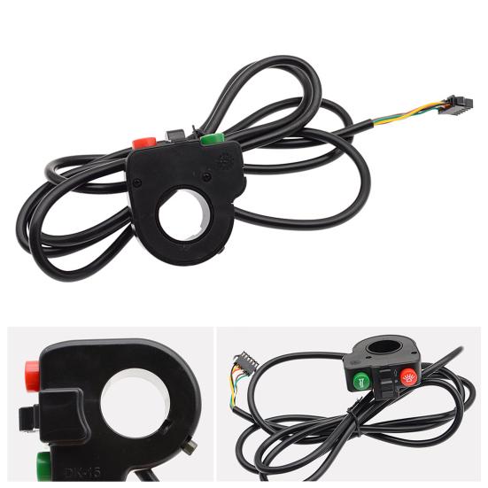 3-In-1 Scooter Toggle Switch Universal Electric Bicycle Headlight Horn Turn Signal Light