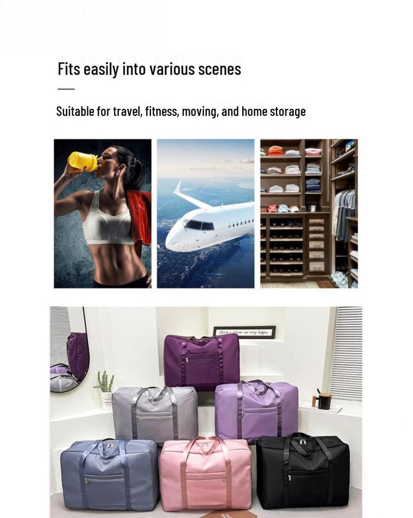 Foldable Large Capacity Travel Bag: Portable Handbag for Short Trips or Hospital