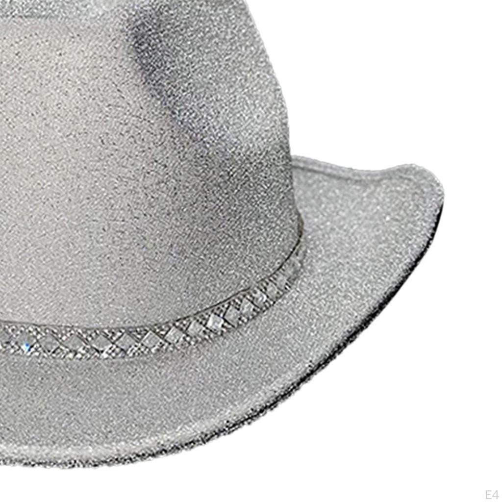 Glitter Cowboy Hat Cowgirl Sun for Nightclub Party Accessory Fancy Dress