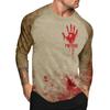 Halloween Print Raglan Sleeve Men's Long Sleeve Top