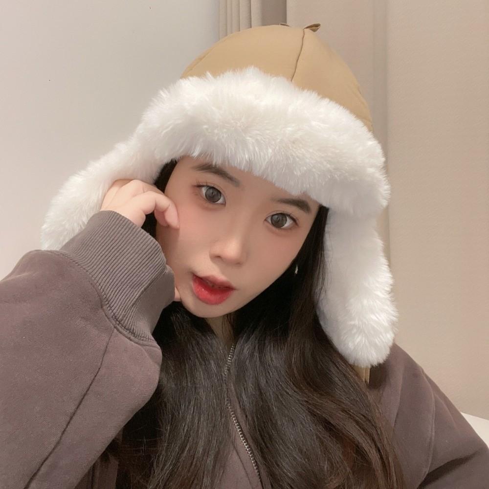 No Eaves Winter Pilot Hat Thickened Women Hat Fashion Ear Protective Hat Student