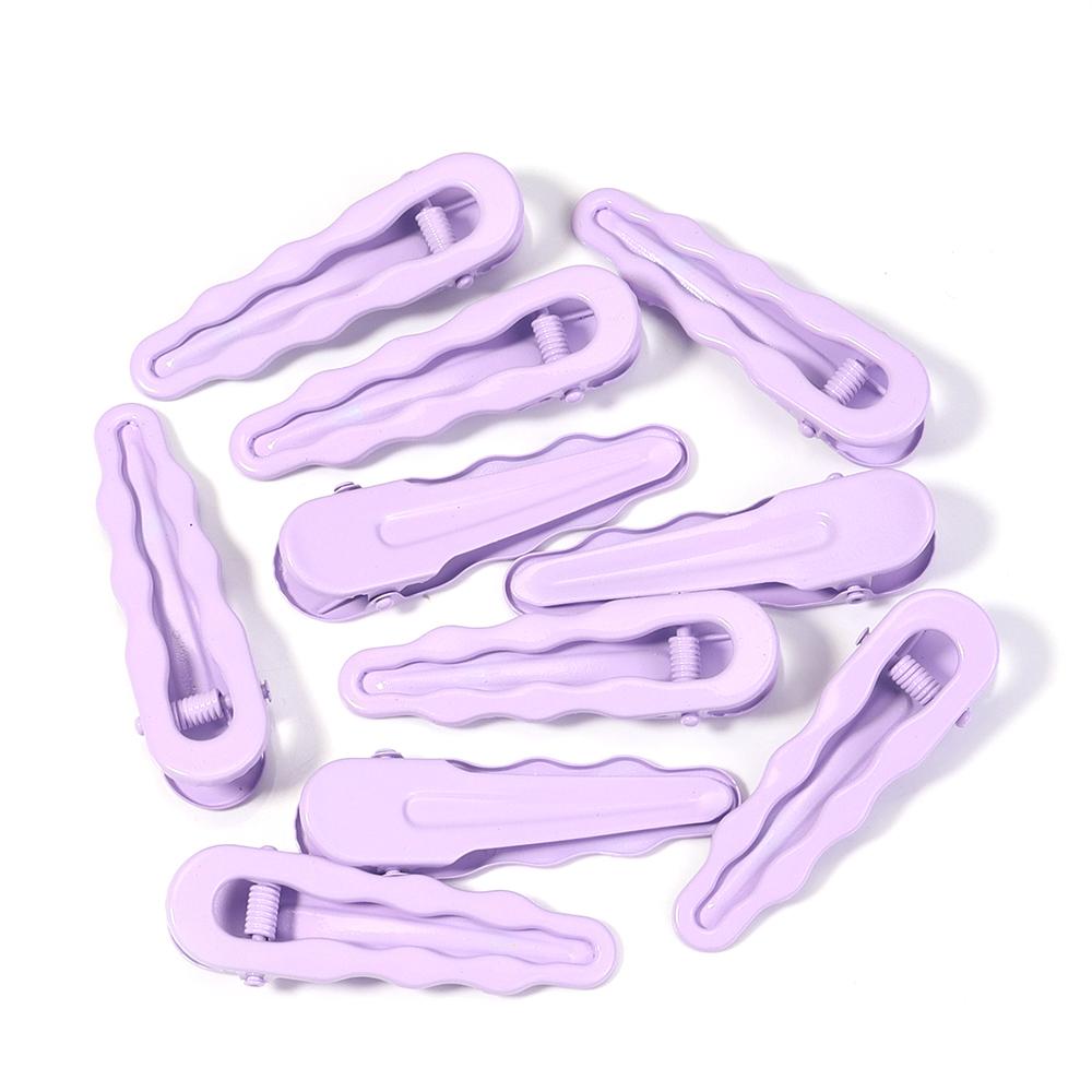 10pcs Metal Hairpins 5.8cm Candy Color Wave Hair Clip Hollow Barretttes For DIY Women Girls Fashion Hairpins Hair Accessories