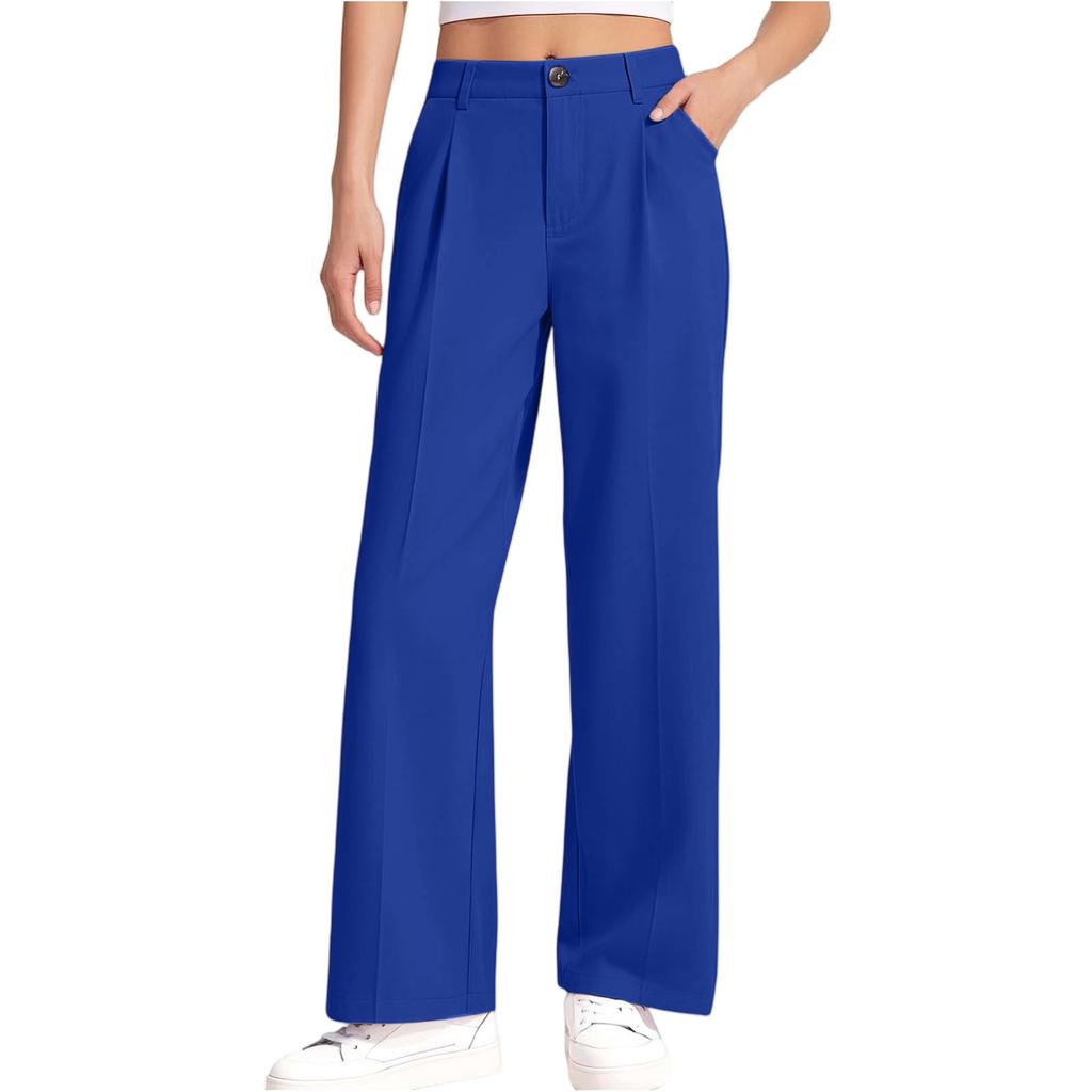 Girls High Waisted Versatile Color Casual Pants
