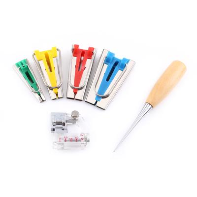 6 stücke Bias Tape Maker Kit 6121825mm Bindung Werkzeug Guide Streifen Nähen Quilten