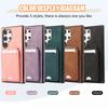 Shoulder Straps Vertical Card Solt Wallet Leather Case For Samsung Galaxy S24 Ultra S23 Plus S22 A55 A15 A25 A35 Crossbody Cover