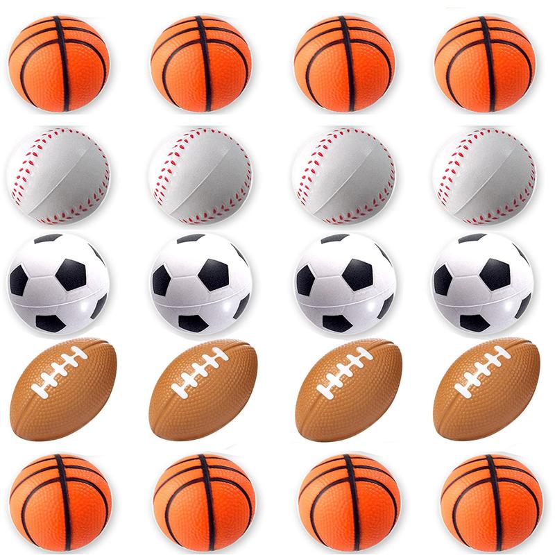

12/48Pcs Mini Foam Balls Sensory Toys Baseball Football Basketball Soccer Stress Ball Fidget Toys For Kids Adult Party Favors (As shown-26580)-