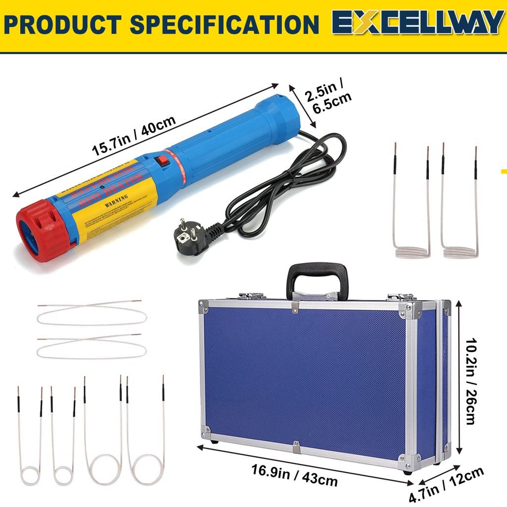 1100W Mini Flameless Electromagnetic Induction Heater With 8 Pieces Coil Kits For Auto Use Bolt Remover Repair Machine