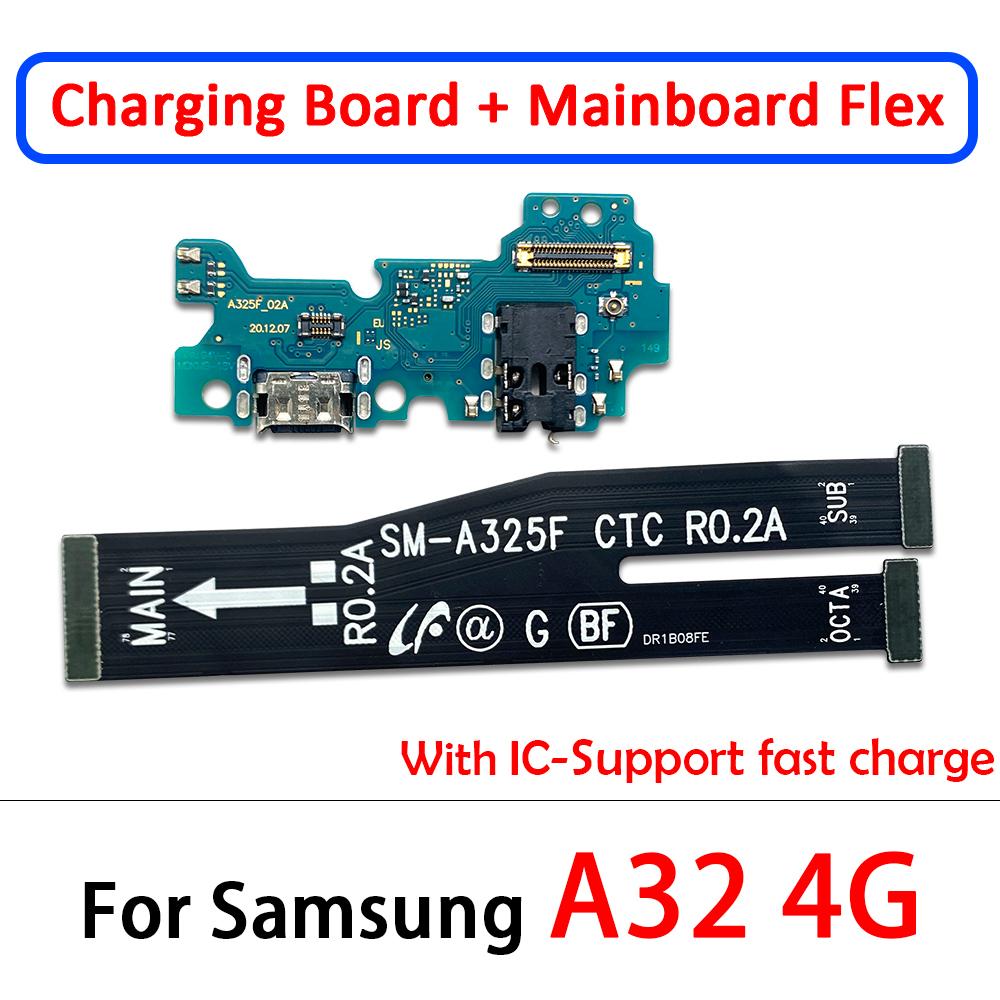 NEW Tested USB Charging Port Dock Charger Plug Connector Board Main Motherboard Flex Cable Parts For Samsung A22 A32 4G A42 5G