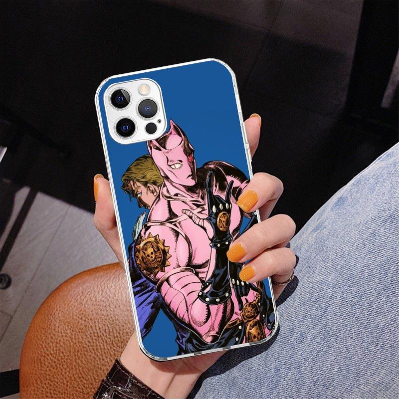 JoJo Adventure Killer Queen Phone Case For iPhone 17 Air 16 Pro Max 16E 15 + 14 Plus 11 12 13 Mini 7 8 SE Gift Print Cover Funda