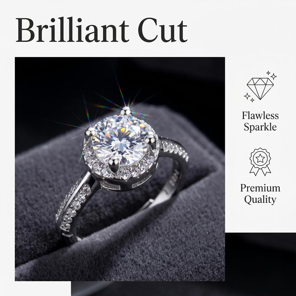 Copper Ring Beautiful For Women Wedding Jewelry Engagement Charm Party Fashion Gift High Quality 5A Zircon Ring