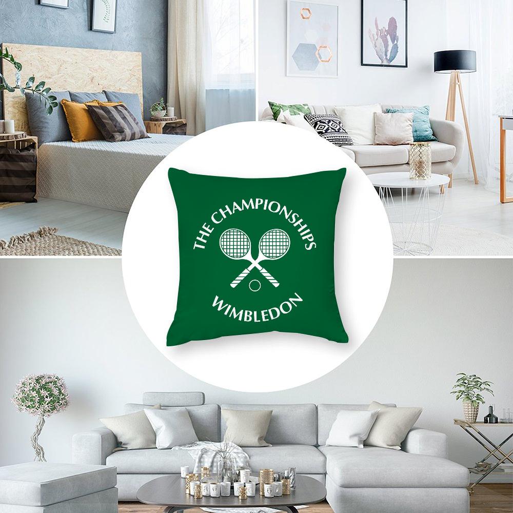 W-Wimbledon cool Pillow Case Short Plush Sofa Decorative Gift Home Double-sided Printing Cushion