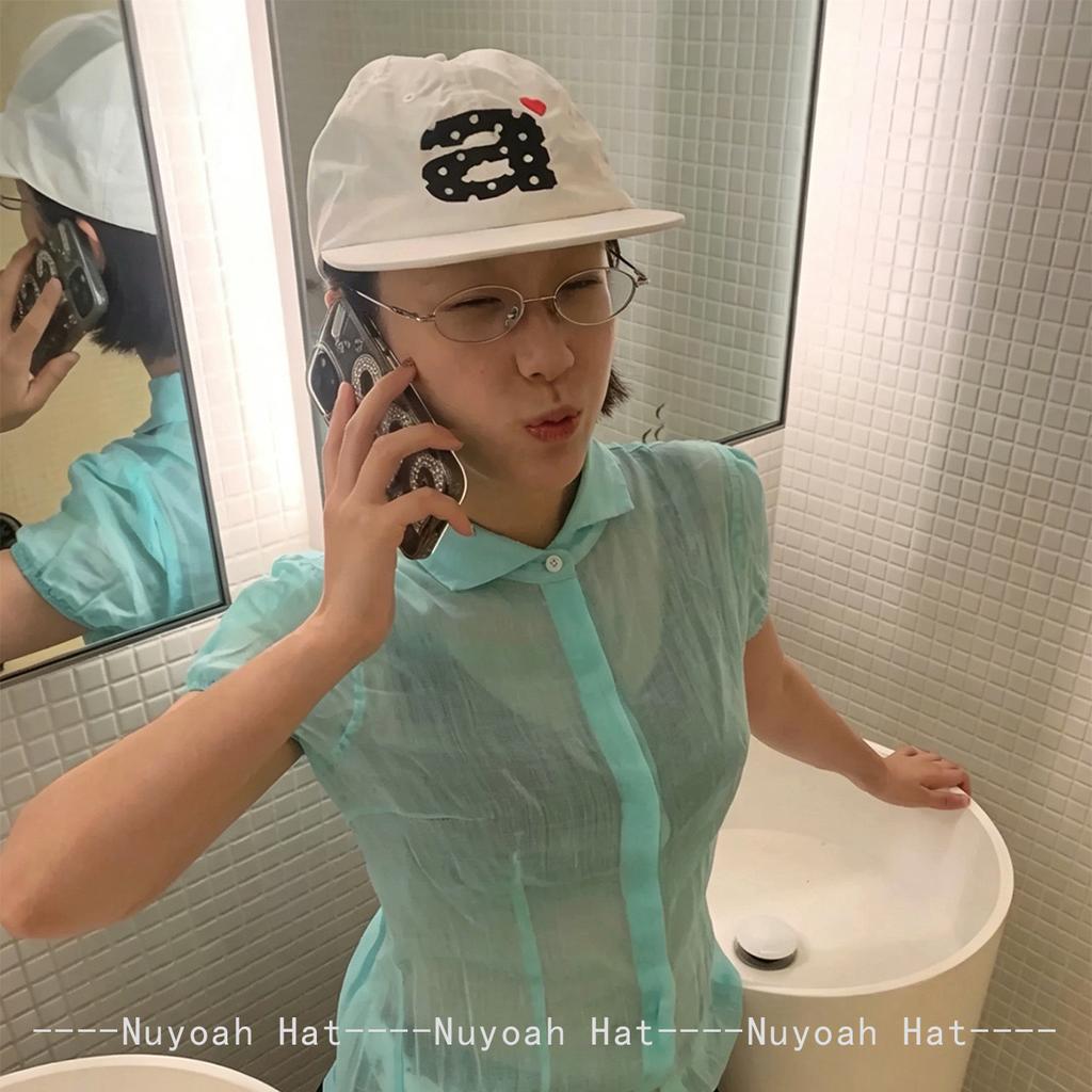 New Men Women Korean Embroidered a Letter Love Baseball Hats Sunshade Flat Eave Personal Quick-dry Peaked Caps Versatile Casual