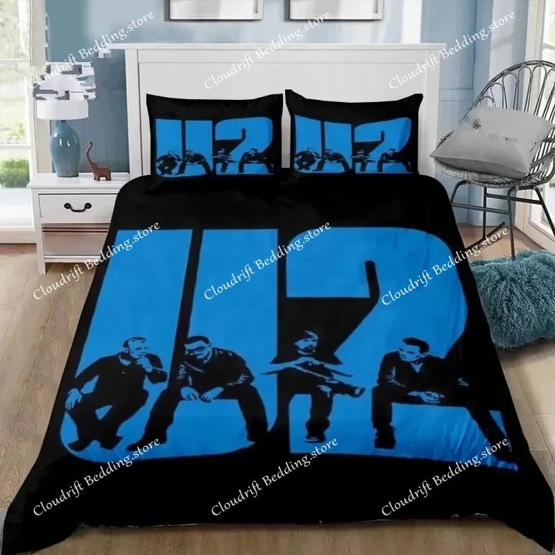 Rock U2 Band Bedding Set Quilt Cover Pillowcase Comforter king Queen Size Boys Adult Duvet Cover Bed Set