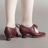 Spring Women's Shoes Hollow Out High Heels Lace Up Large Women's Casual Shoes