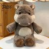 Washable Suede Plush Running Hippo Toy, 45cm Interactive Hand Puppet Stuffed Cute Animal Companion for Kids, Soft Cuddle Doll, Party Holiday Gift