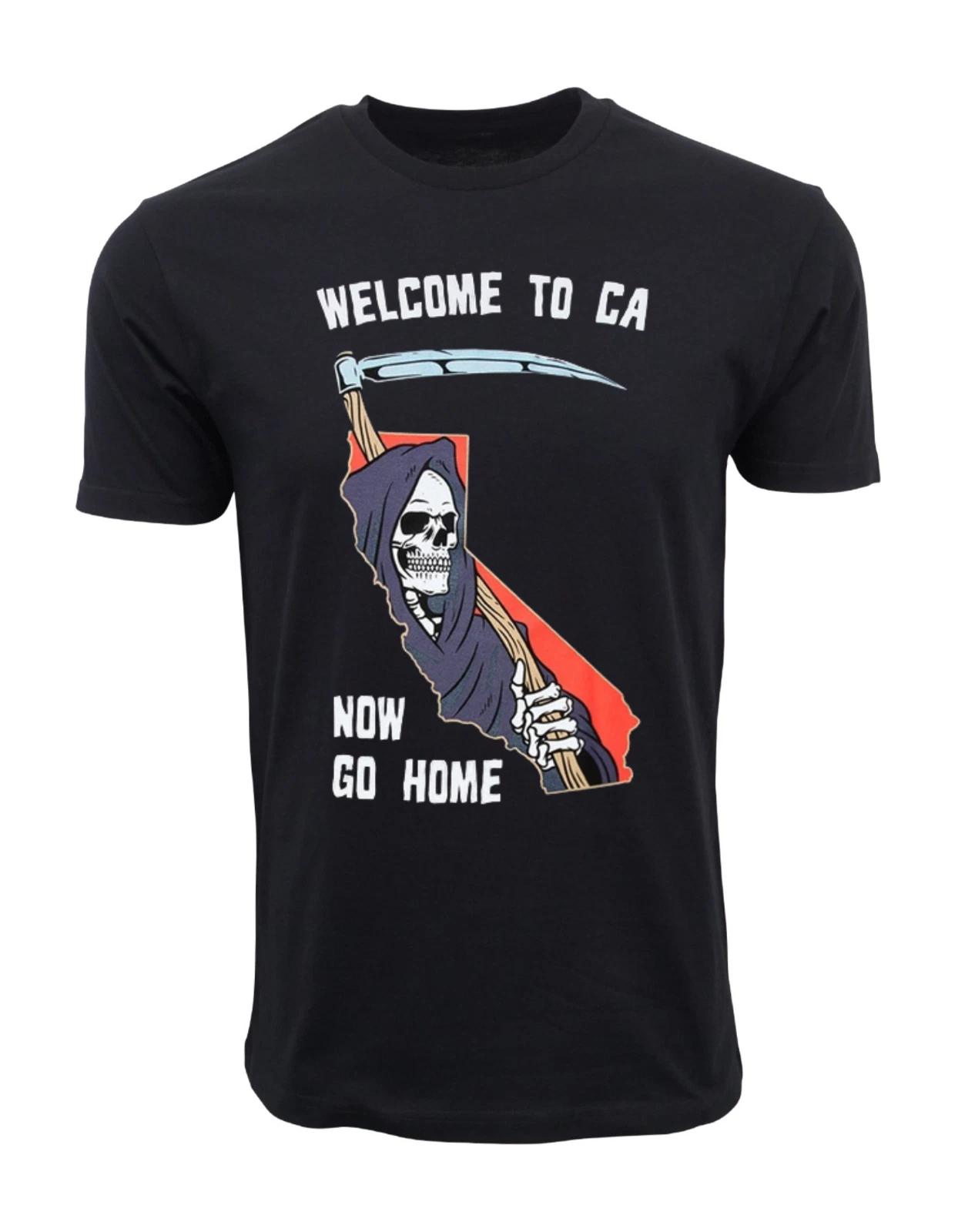 Unisex Adult Casual Graphic WELCOME TO CA GRAPHIC TSHIRT Shirt XL
