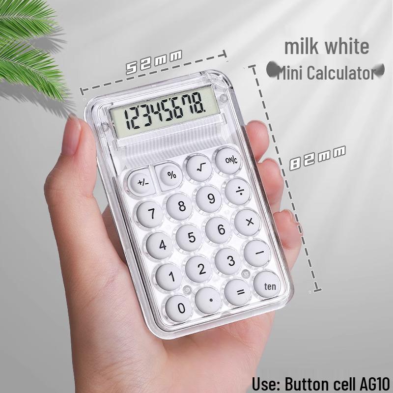 Transparent Mini Calculator: Cute, Portable, Child-Friendly, Ideal for Office Use