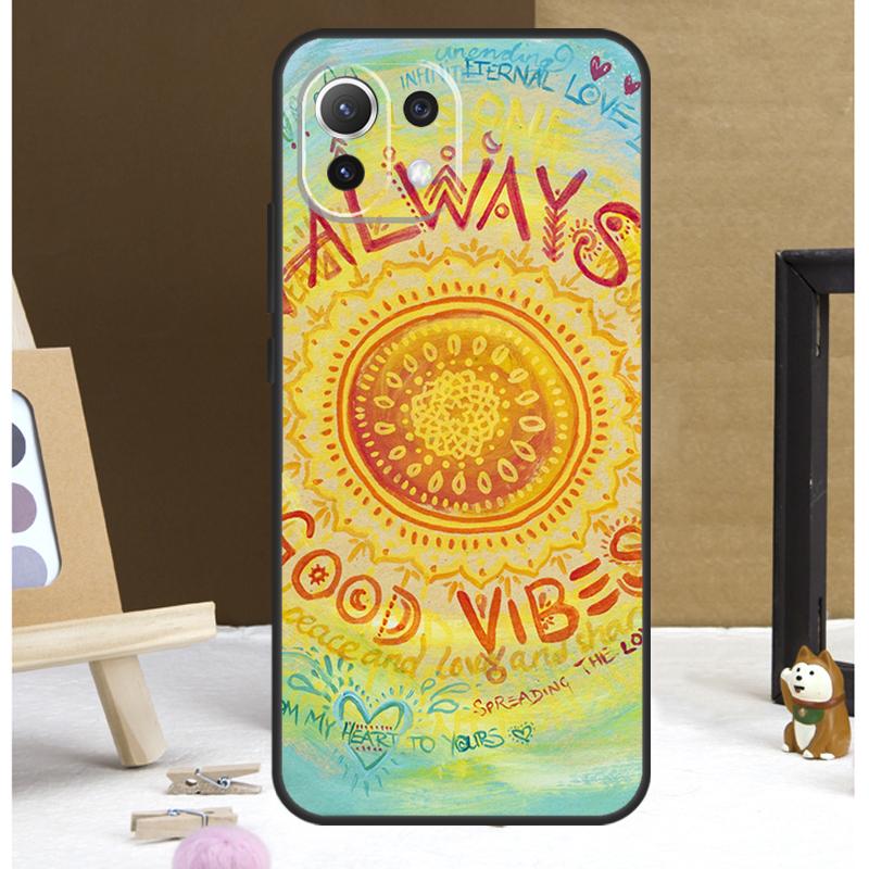 Positive Good Vibe Quote Case For POCO M6 X3 X5 X6 Pro F3 F5 M5s Cover For Xiaomi 13T 12T 11T 14 Pro 12 13 Lite Case