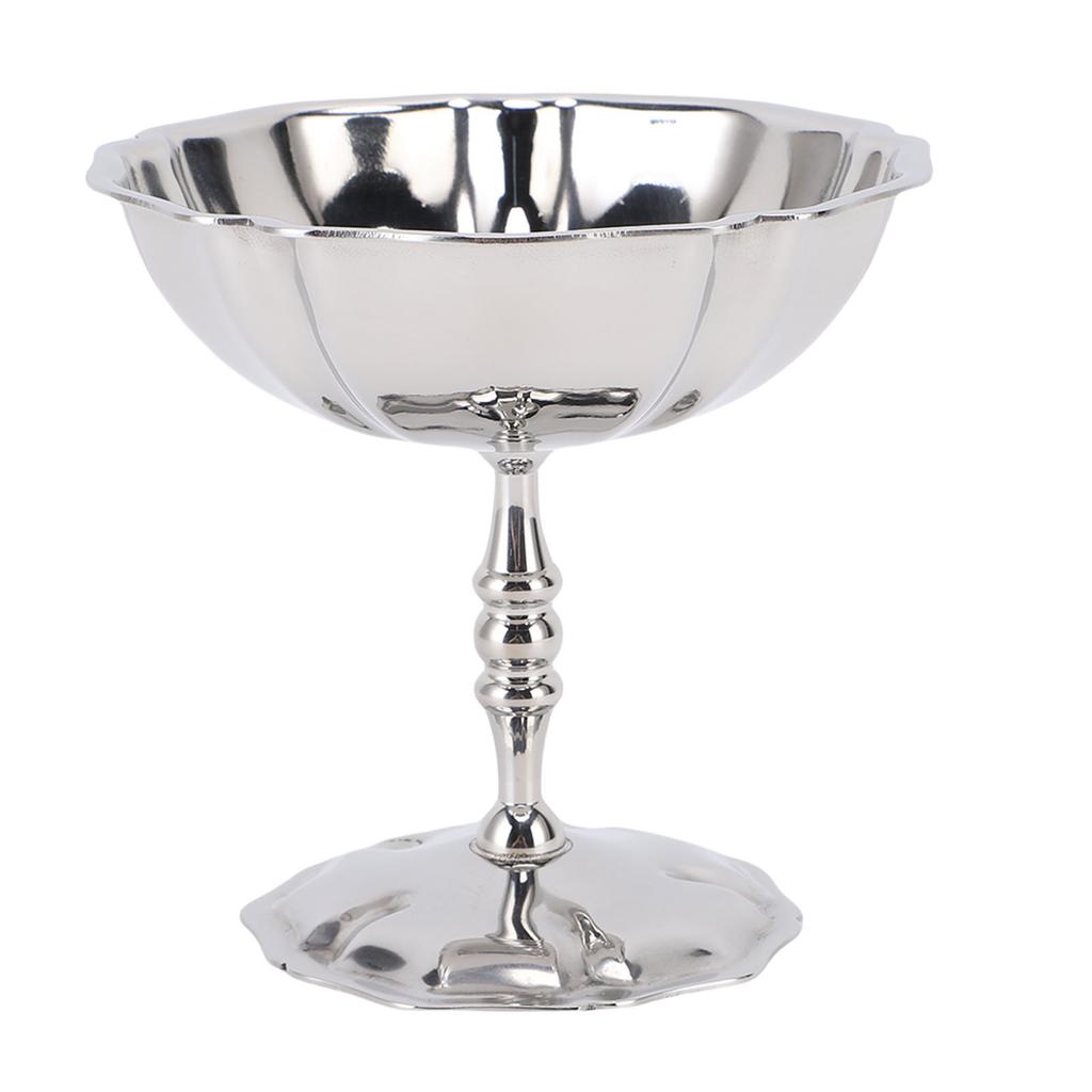 Stainless Steel Ice Cream Cups High Footed Dessert Bowls Tall Footed Cups for Pudding Snacks Frozen Yogurt