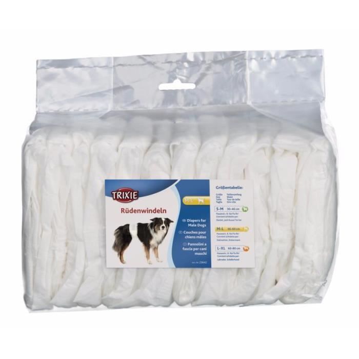 Couches Pour Chiens Mâles, Mamp;ndash;L, 12 Pcs