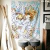 Cardcaptor Sakura Wall Tapestry Aesthetic Wall Hanging Printed Fabric Blanket Decorative Tapestries for Bedroom Living Room Home Decor