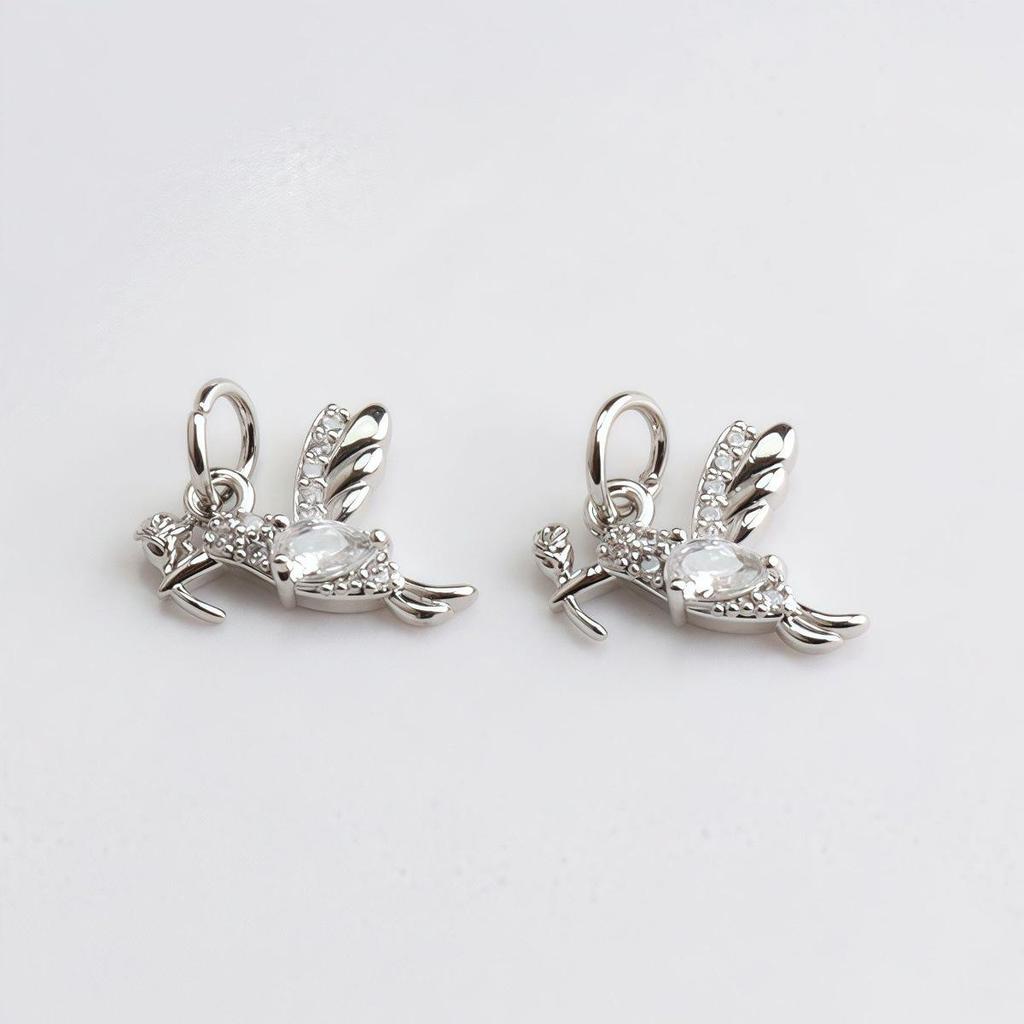 Přívěsek kolibřík ze 14K pozlacené mosazi se zirkonem – Korálky a doplňky pro výrobu šperků