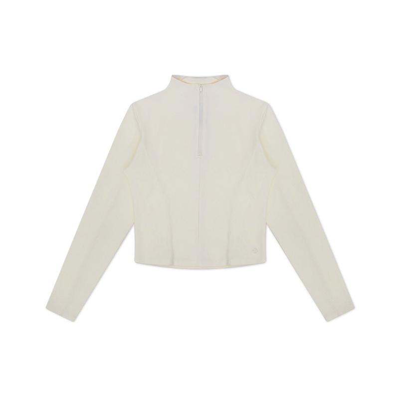 

New Converse Half Zip Mock Neck Long Sleeve Top 10027392-A01 M