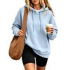 Damen Hoodie mit langen Ärmeln und Fronttasche, lässiger Pullover