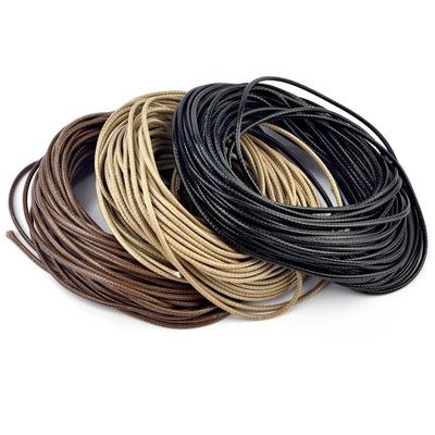 5m Long Round Waxed Rope Diameter 1/1.5/2/2.5/3mm Pendant Lanyards Bracelet Cord Gift Wrapping Rope DIY Apparel Sewing Supplies