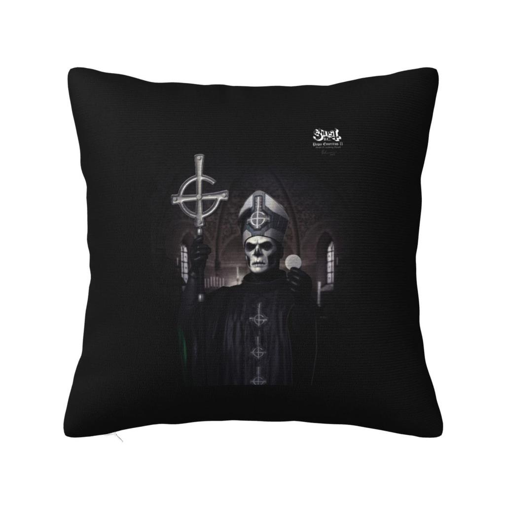 Rock Band Ghost BC Square Pillowcase Cushion Cover Pillow Case Throw Pillow Cover for Home Bedroom Car