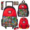 Smiggle Marvel Suur Rullikuga Seljakott Koolikott Lastele Reisimiseks Rattad all Sinine