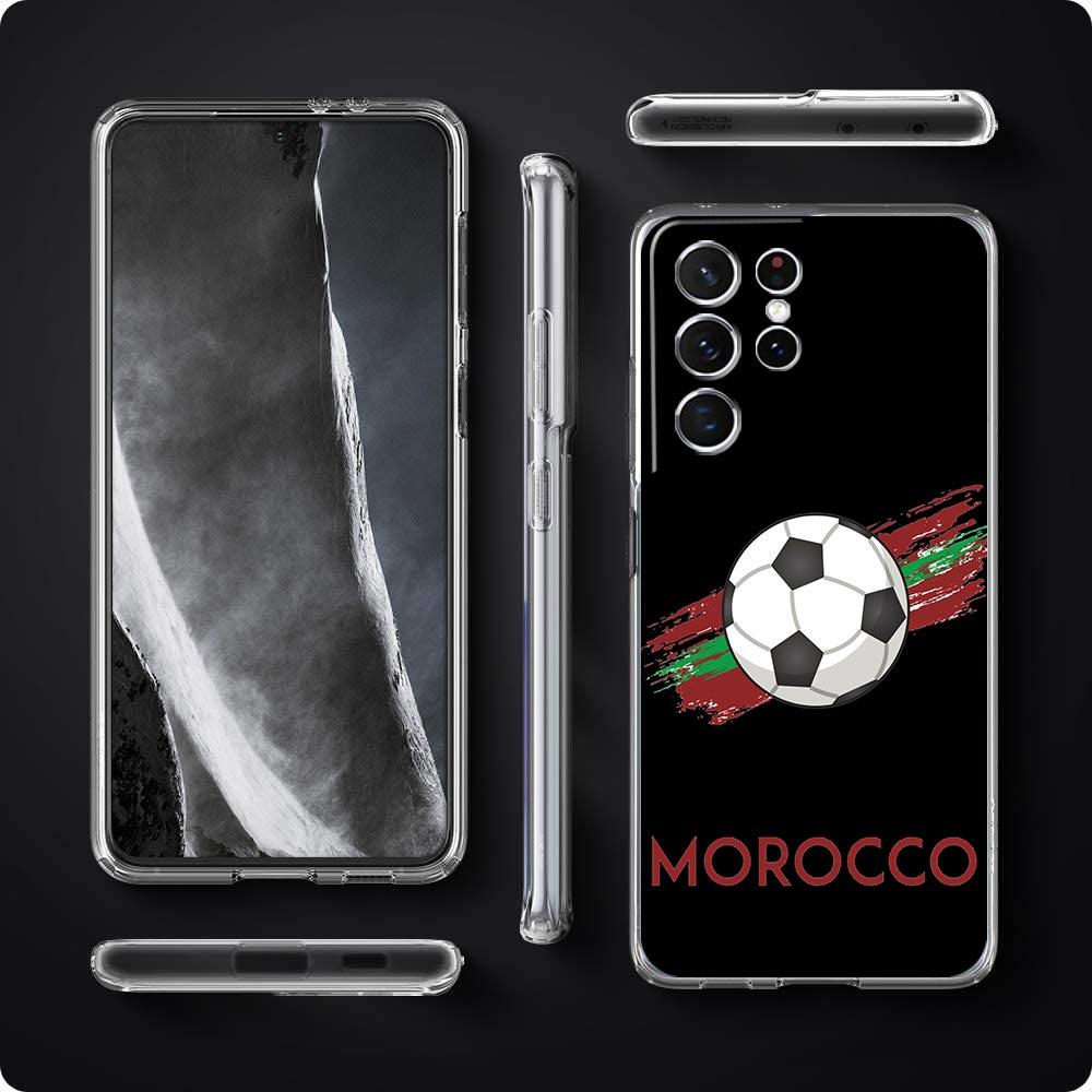 Land Fußball Marokko Fußball Handyhülle Für Samsung Galaxy S22 5G S20 Ultra S21 FE 5G S10E S9 S8 S10 Plus Note 20 Klare Hülle