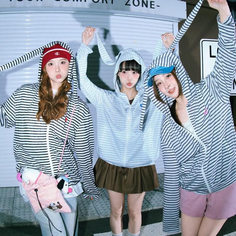 LEMANISM Trendy Ear Hooded Sun Protection Jacket L