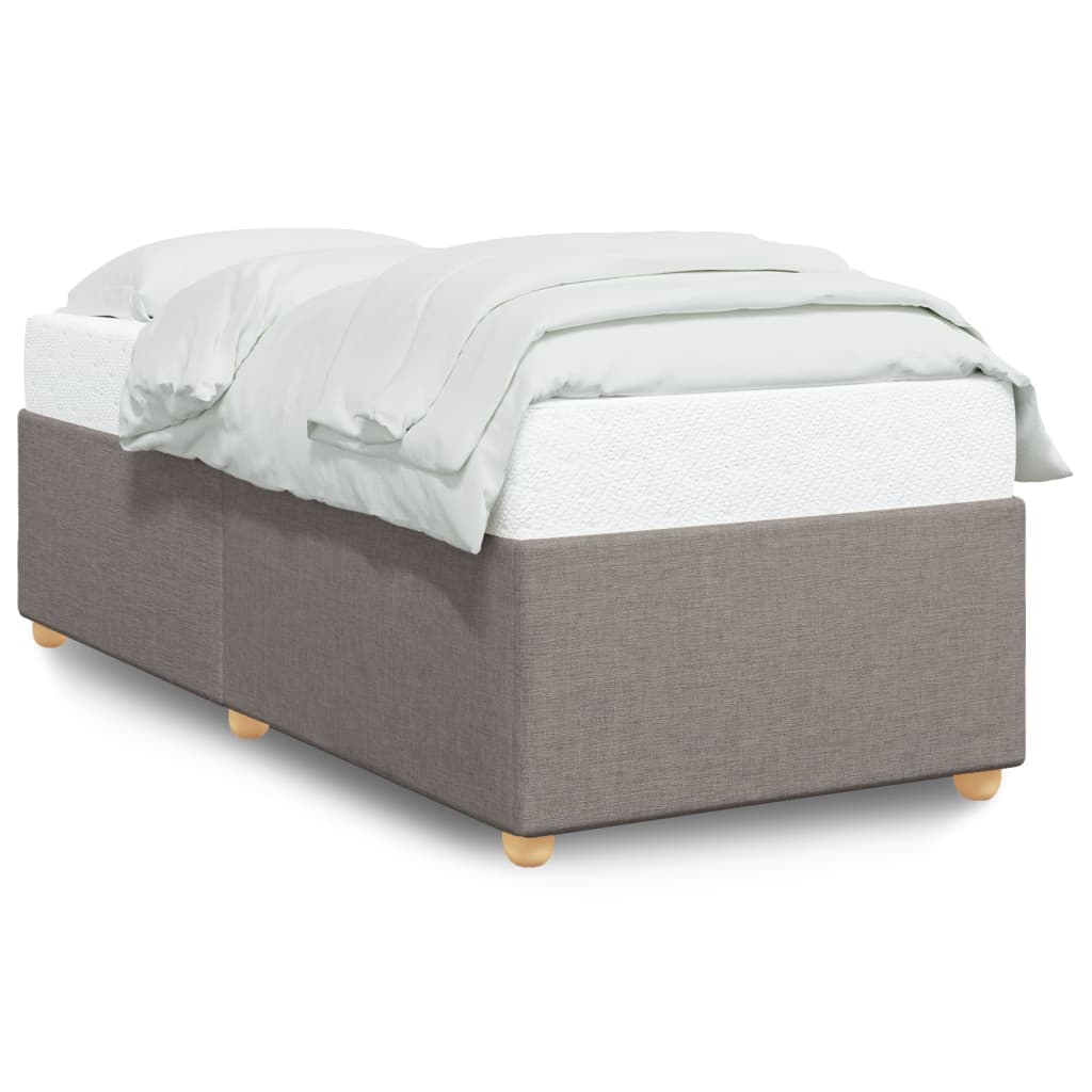 Bed Frame without Mattress Taupe 31.5 x78.7 (80x200 cm) Fabric