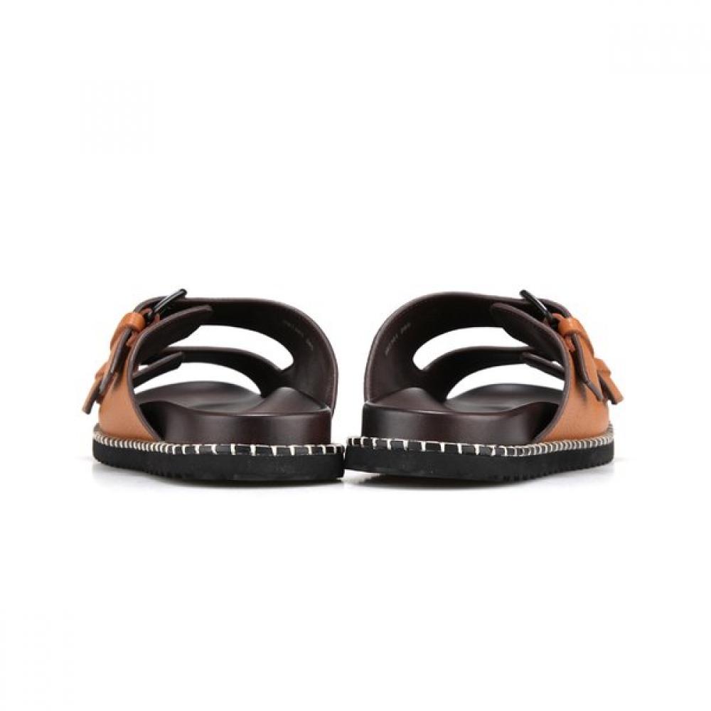 Barbara Leather Buckle Decoration Men S Mule Slide 1.5cm 2 colorS Bmi301