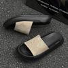 Men's Outer Slippers Beach Shoes Non-slip and Deodorant 2025 New Versatile Fashion Sandals 471228 beige-J
