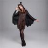 Halloween Black Brown Bat Vampire Demon Costume Adult Masquerade Costume
