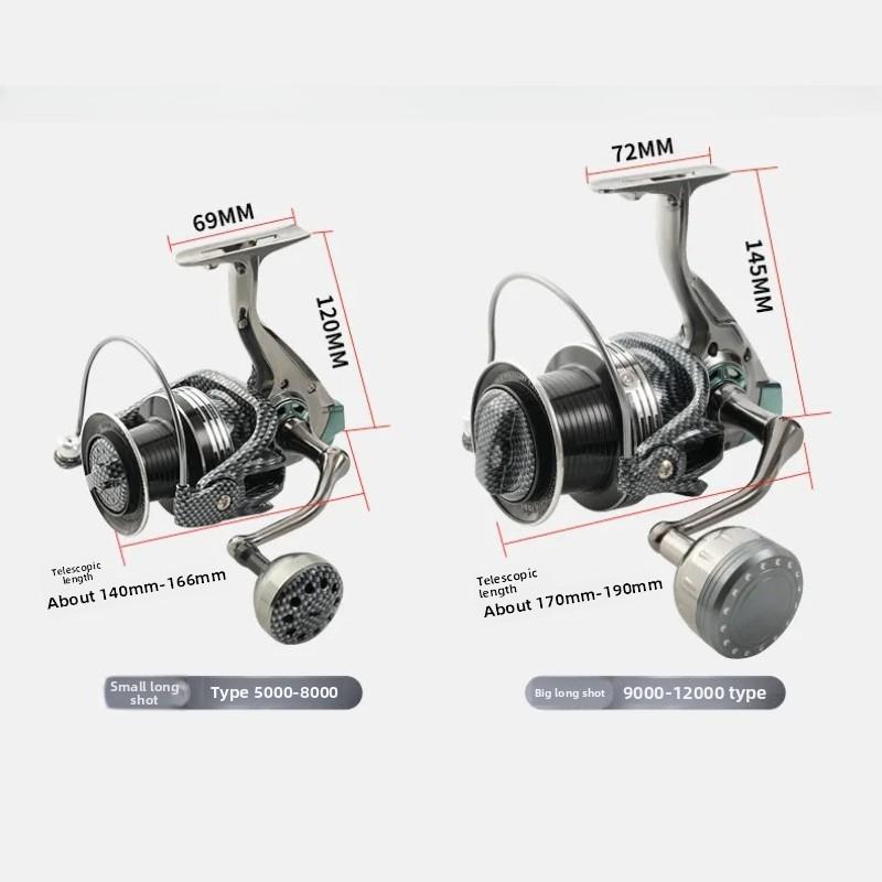 Upgraded Long-distance Casting Anchor Fishing Reel Snake-shaped All Metal Fishing Wheel 4.0:1/5.2:1 Cast Wheel Anchor Fish Spinning Wheel Lure Reel