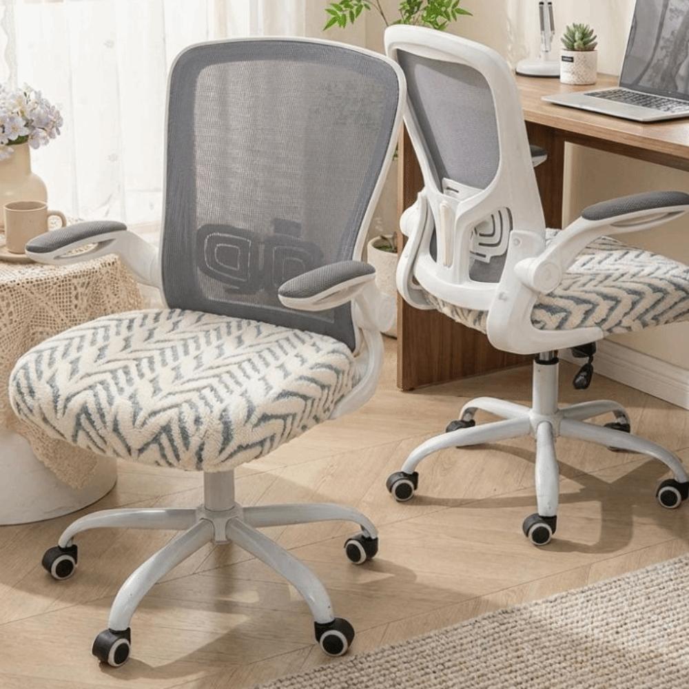 Thickened Jacquard Office Chair Covers Anti-Slip Soft Polyester Chair Seat Protector Dust-proof Anti-dirty Elastic Chair Cover