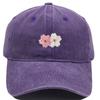 Flower Embroidery 100% Cotton Washed Cherry Blossom Cowboy Hat Summer Hat Luxury Man Hat Golf Designer Golf Women Men'S Dad Hats