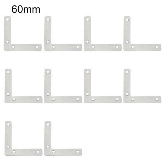 

10 шт., 40/50/60/80 мм, T-образный/L-образный угловой кронштейн, не легко ржавеет, гуманный дизайн, полные характеристики, плоская угловая распорка для двери 60mm L