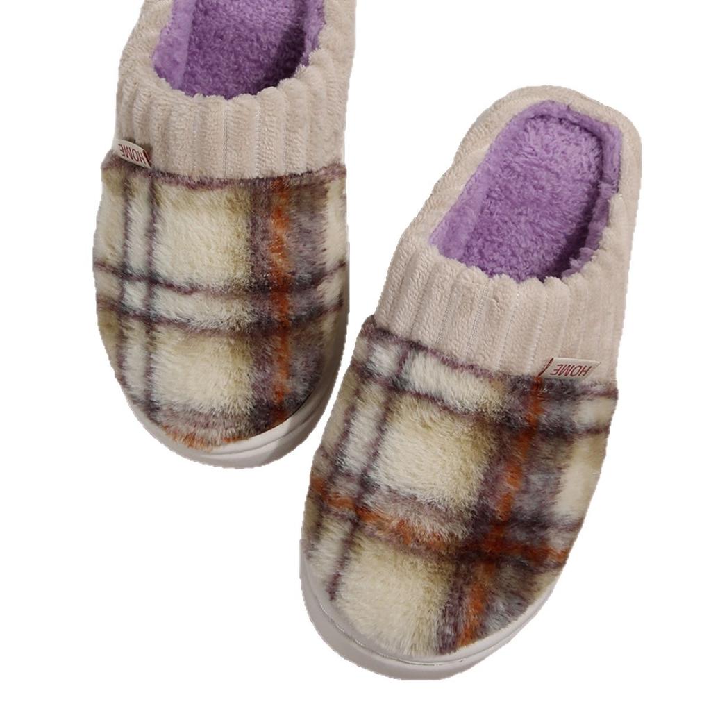 22 Autumn and Winter New Cotton Slippers Couple Thick Bottom Velvet Home Non-slip Warm Holder