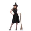 Halloween new black veil witch costume, witch costume, temperament witch night ghost game costume stage performance costume