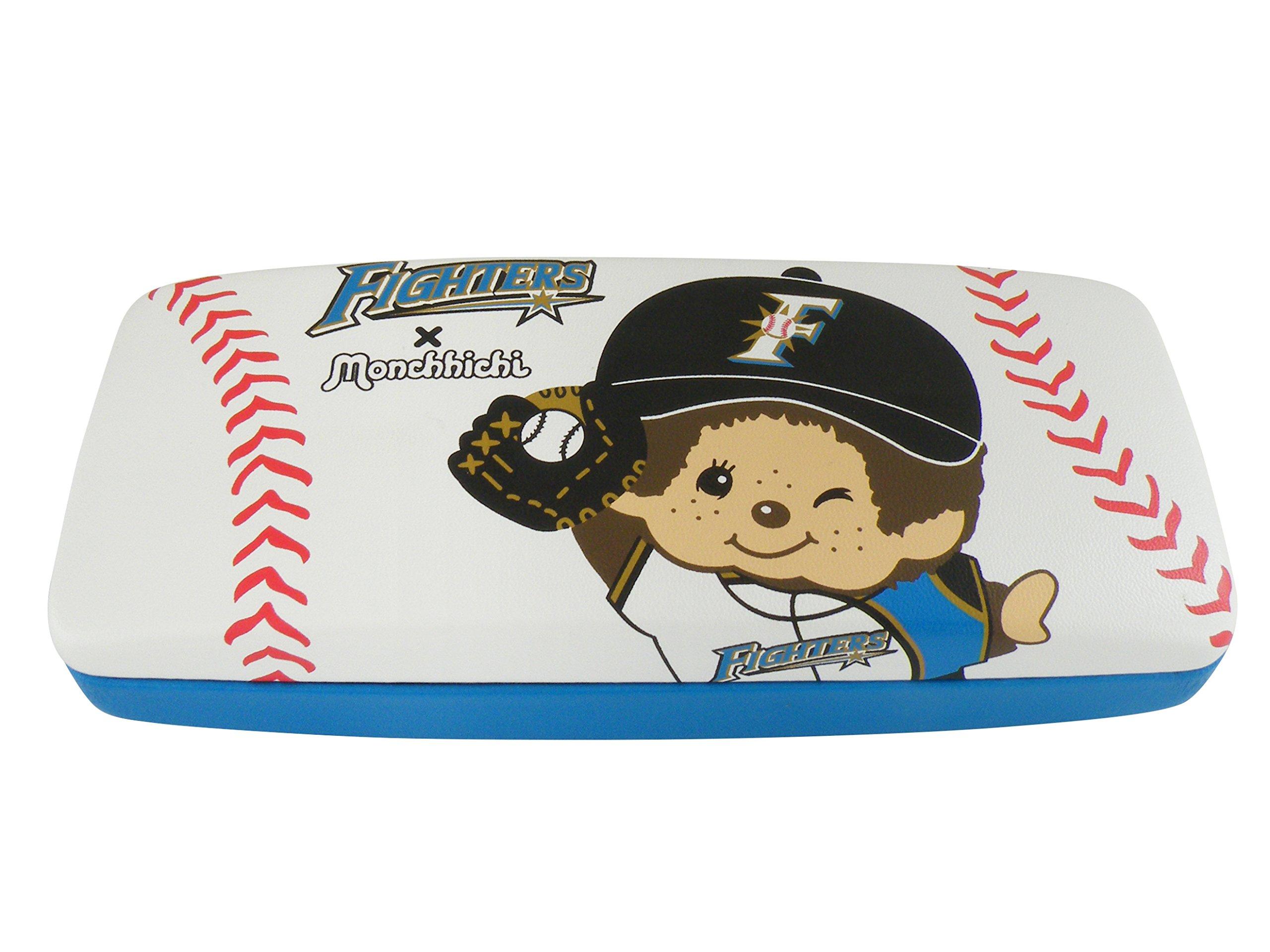 Monchhichi x Baseball Team Glasses Case Hokkaido Fighters Collaboration - Nippon-Ham