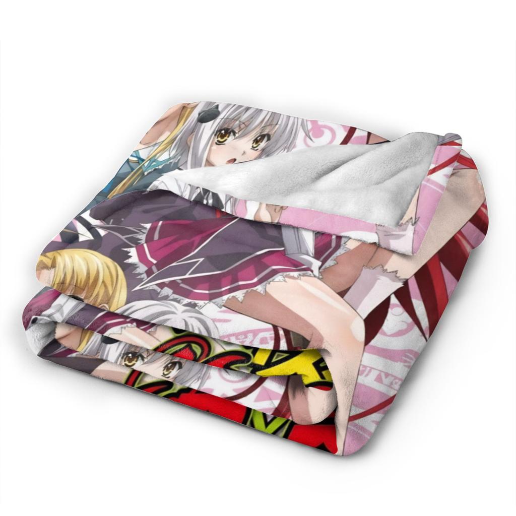 Superweiche Decken Dekorative High School DxD Überwurfdecke Anime Flanelldecke für Wohnzimmer Lustige Sofa-Bettdecke